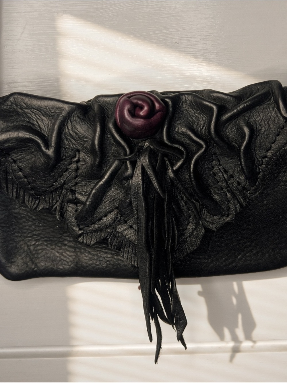 Vicki Love Designs Leather “Amy” Crossbody Bag - One of a Kind 🖤🥀